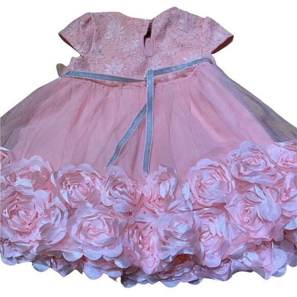 Little Lass Adorable Pink Floral Fancy Dress size 24 Months - Picture 1 of 12